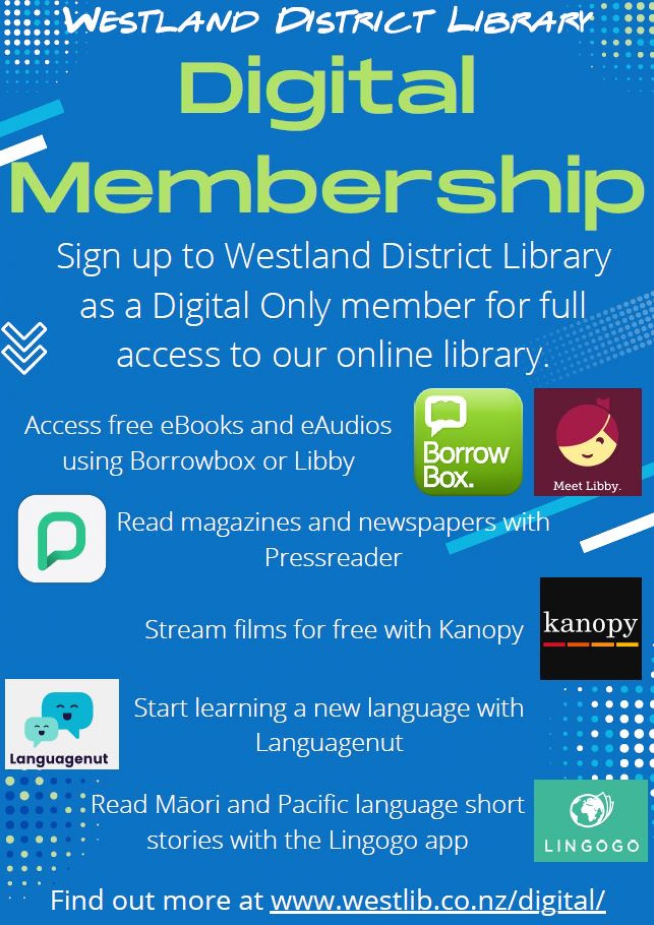 Digital membership at Westland District Library